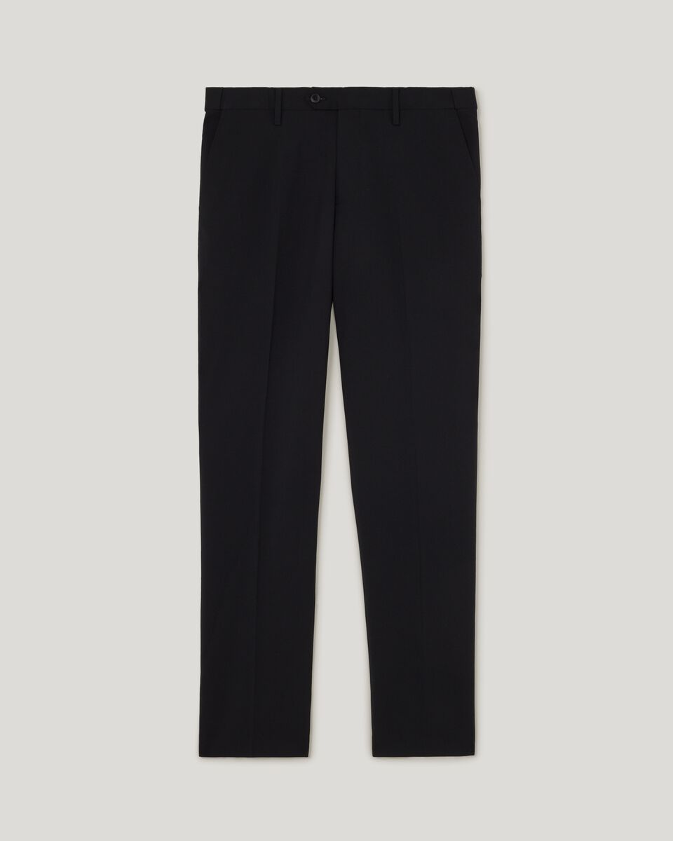 Wool Blend Regular Stretch Premium Tailored Pant, Black, hi-res